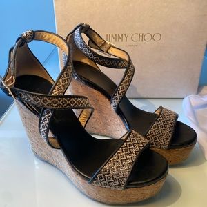 Jimmy Choo ‘Portia’ wedge sandal - size 38.5